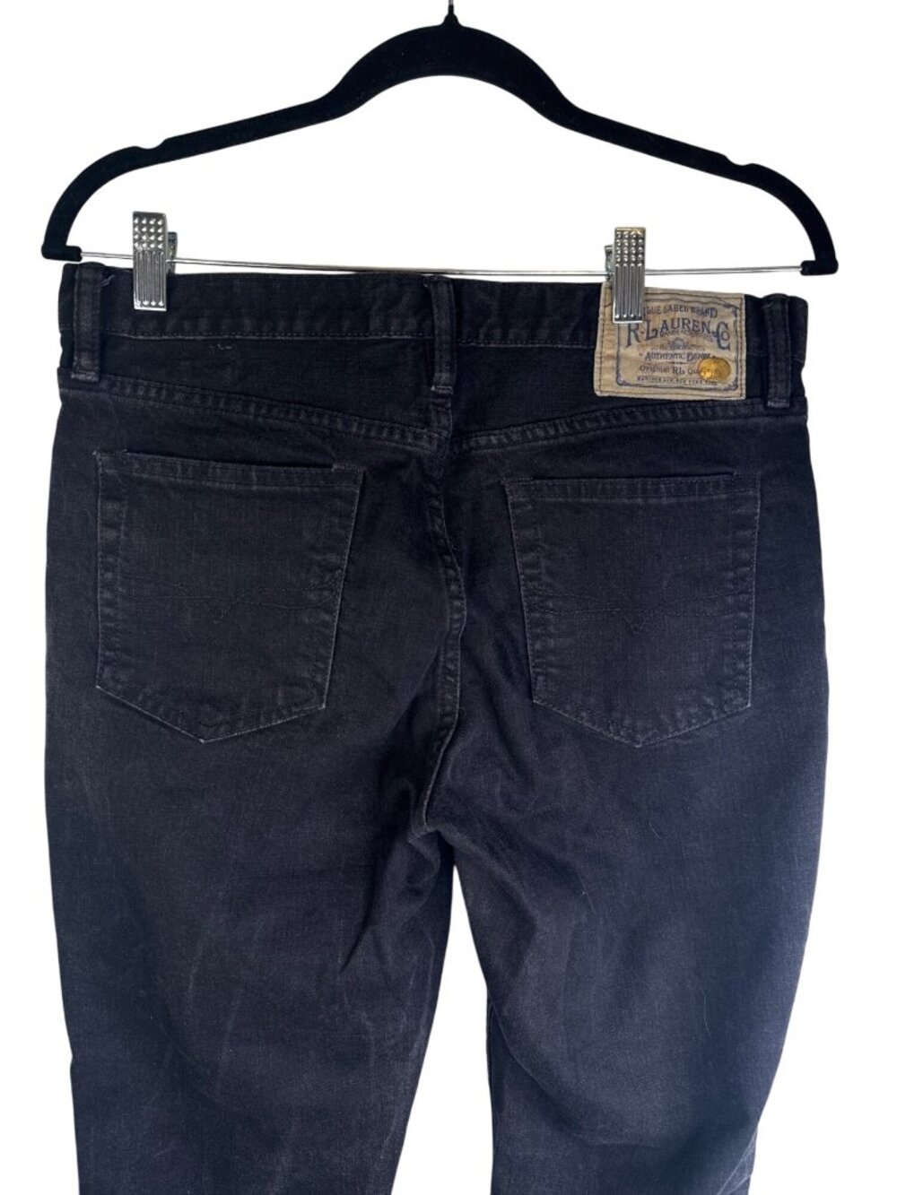 Ralph Lauren Mens Black Thompson Slim Fit Jeans Size 30/32 Cotton Blend - Picture 10 of 12